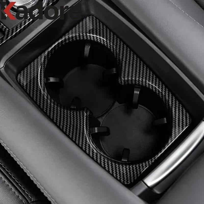 Car Front Water Cup Holder Frame Cover Trim For Mazda 3 Axela 2017 2018 For Mazda 6 Atenza 2018 Carbon Interior Accessories