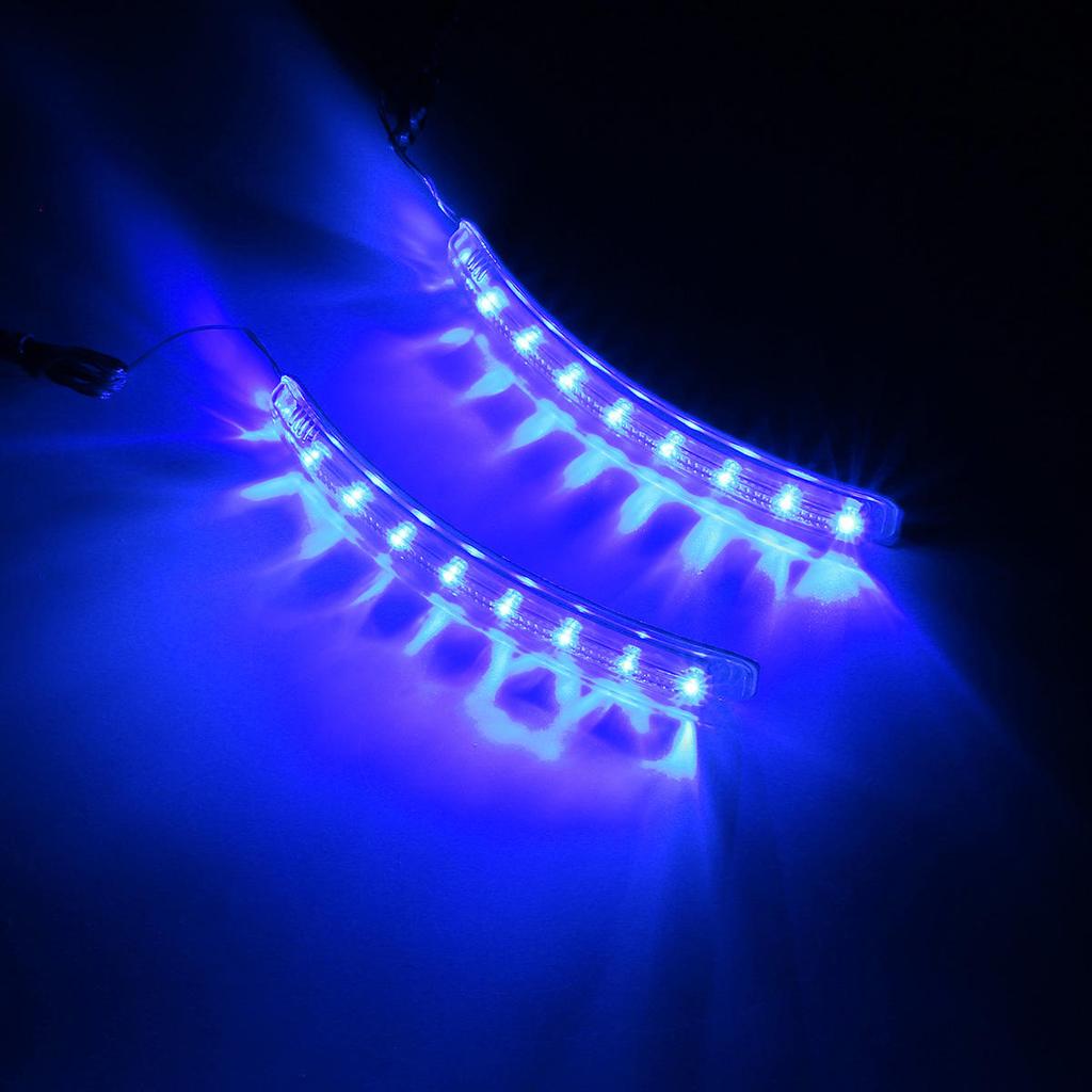 2x Universal LED Rearview Mirror Light Strip Lamp Turn Signal Indicator ...