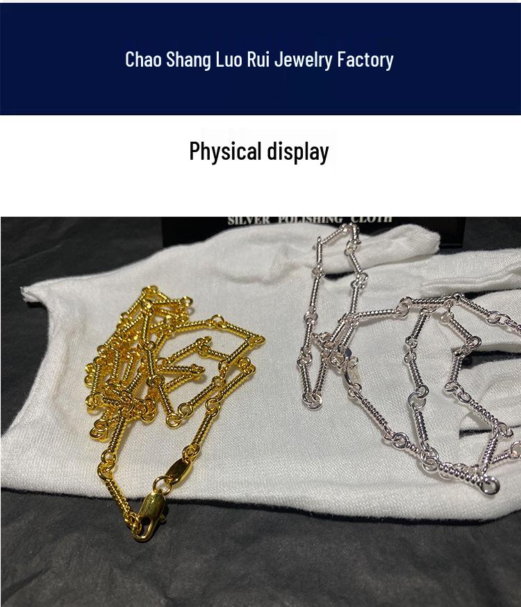 Chrome Hearts Twisted Sterling Silver Choker: Gold & Silver Collarbone Necklace for Men & Women - Ideal Couple's Birthday Gift