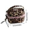 Waterproof Leopard Print Square Storage Box Handheld Zipper Design Makeup Bag Storage Case Home Travel