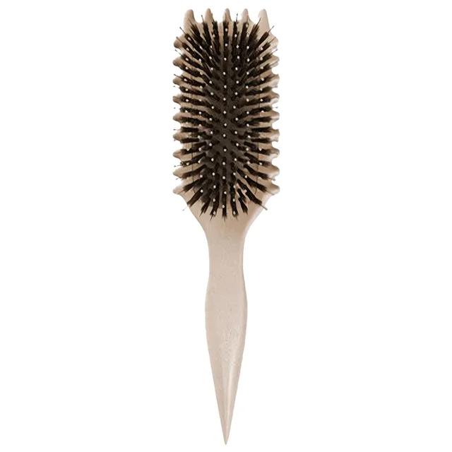 Locken definieren Stylingbürste mit Wildschweinborsten zum Entwirren der Haarbürste, Kamm zum Formen und Definieren von Locken, Friseursalon-Styling-Werkzeug