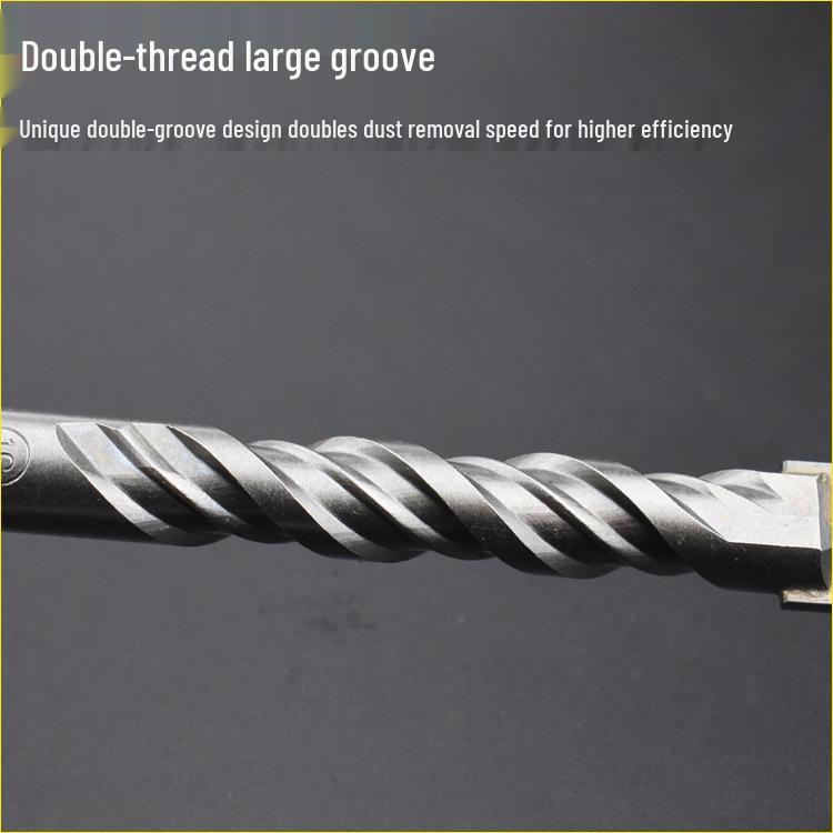 Nigao Four-Hole Electric Hammer Drill Bits for Concrete, with Round and Square Heads for Extended Wall Drilling