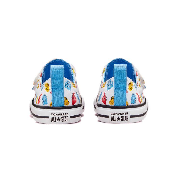 Converse Chuck Taylor All Star Low Easy-On TD Dino Daze Baby Sneakers White University-Blue 771466C