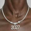 Exaggerated 2027 Number Pendant Necklace Aesthetic 2027 New Year Jewelry  New Year's Eve Gift