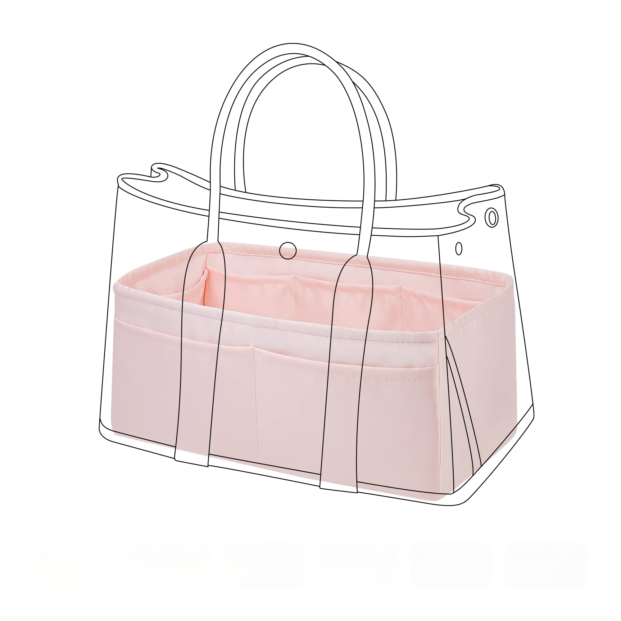 

DGAZ Роскошная шелковая и атласная внутренняя сумка для сумок-тоут, сумок для вечеринки в саду 30/36/49 (Розовый, GP30)