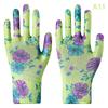 2PCS Breathable Women Garden Gloves Printed Pink Nylon Work Non-Slip Household Labor Protection Gloves For Mechanic Construction