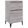 Table de chevet - Maison Exclusive - Sonoma gris - 40 x 35 x 70 cm - Bois d'ingénierie