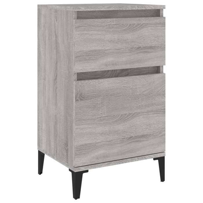 Table de chevet - Maison Exclusive - Sonoma gris - 40 x 35 x 70 cm - Bois d'ingénierie