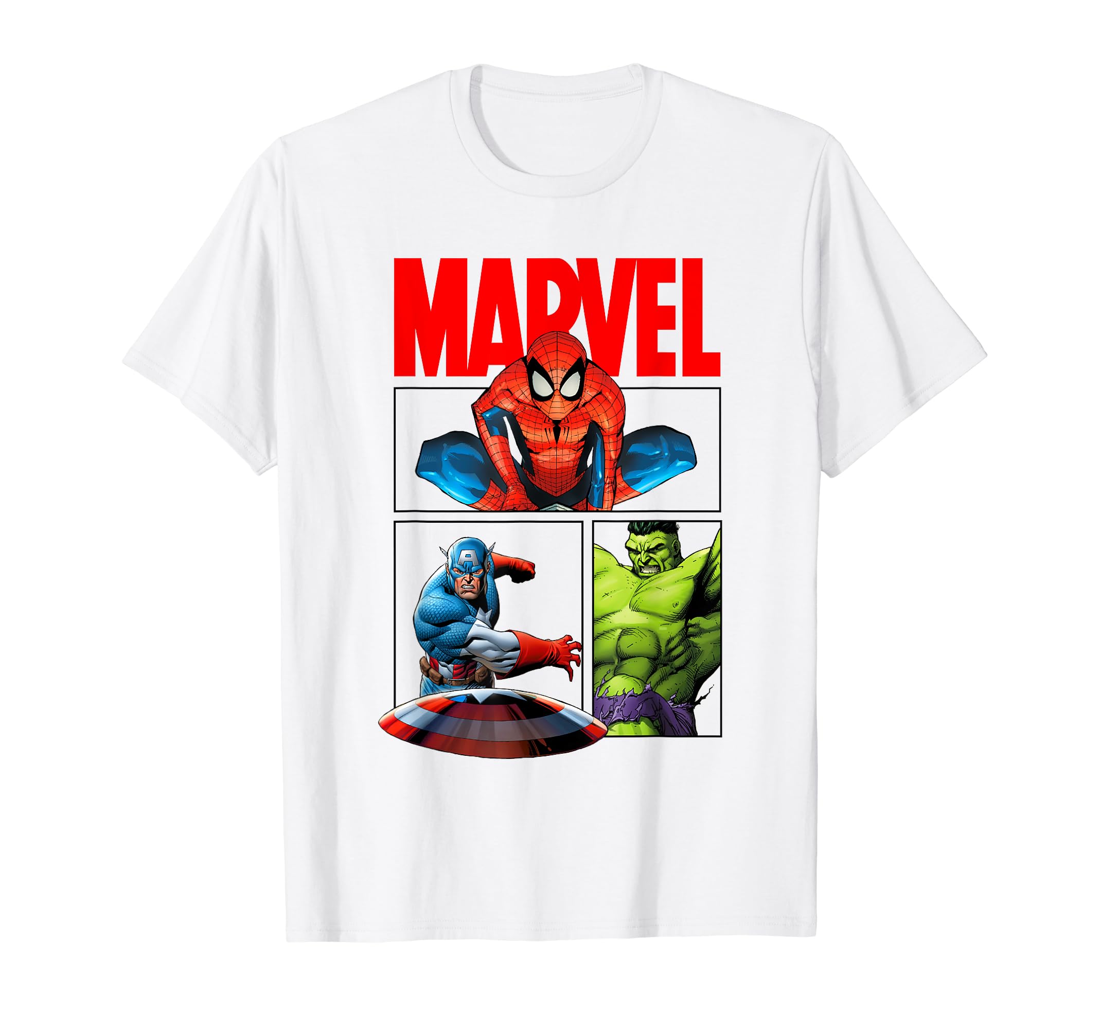 

Marvel Comics Retro Classic Spider-Man & Hulk Box Up Shot T-Shirt