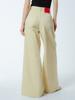 UNKNOWN PLANET Wide Flare Cotton Pants Cream Beige
