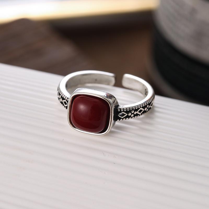 Geometric Open Adjustable Copper Ring For Women Trendy Retro Design Perfect For Daily Wear