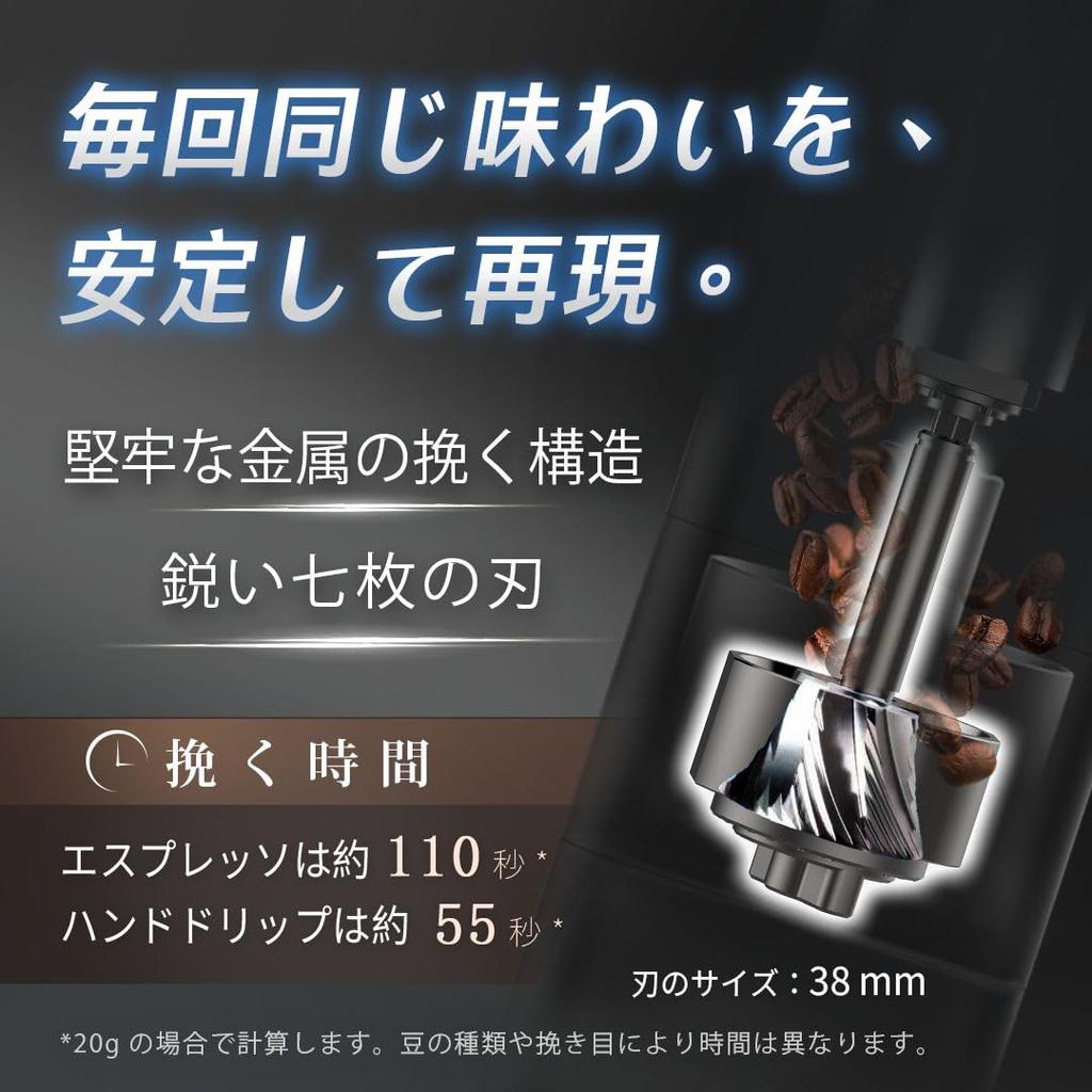 FEMOBOOK A2 Electric Coffee Grinder, Mortar-Style, USB Rechargeable, Cordless, Adjustable Grind Size, 120 Levels, Easy Operation, Automatic Shut-Off,