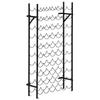Wine Holder Rack with 10 Tier 60 Bottles Storage Ideal Bar Display In Black 63 X 20.5 X 118cm