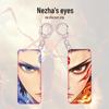 Nezha & Ao Bing Light-Up Acrylic Keychain with Transparent Eye Charm and Backpack Pendant