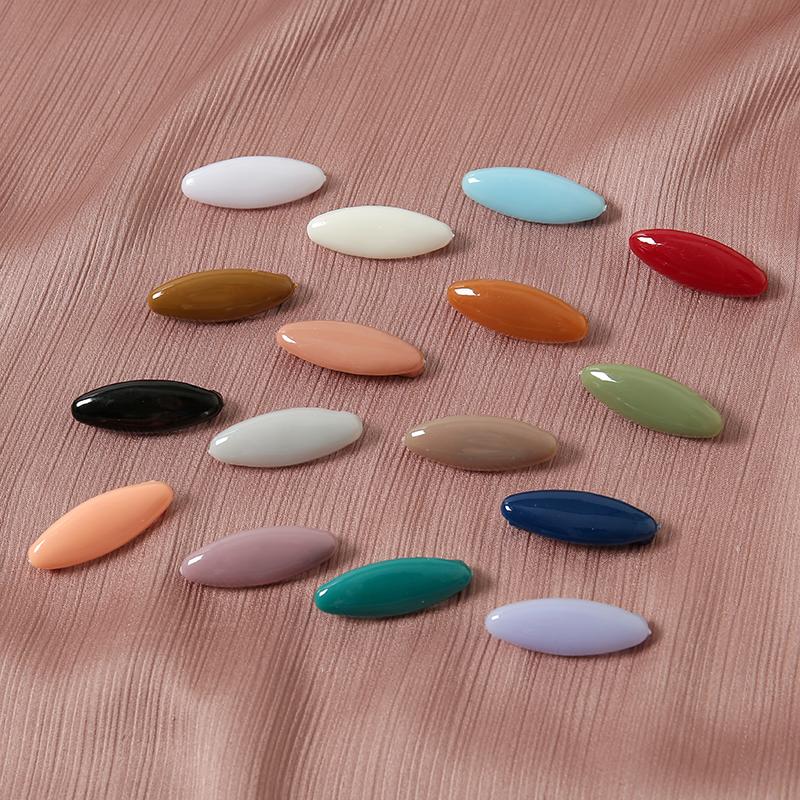 Fashion Muslim Scarf Hijab Pins Oval Plastic Brooches For Women Mixed Colors Clips Fixed Safely Pin Accessories 8PcsBox