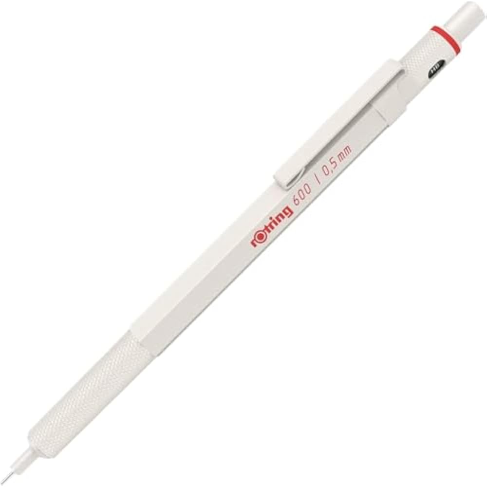 Rotling Mechanical Pencil Pearl White 600 2158795 0.5mm RoTring Mechanical Pencil Premium Writing...