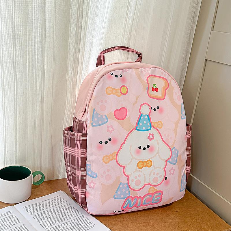 Cute Printed Backpack Women's 2025 Summer New Large-capacity Girl Travel Bag Junior High School Student Backpack