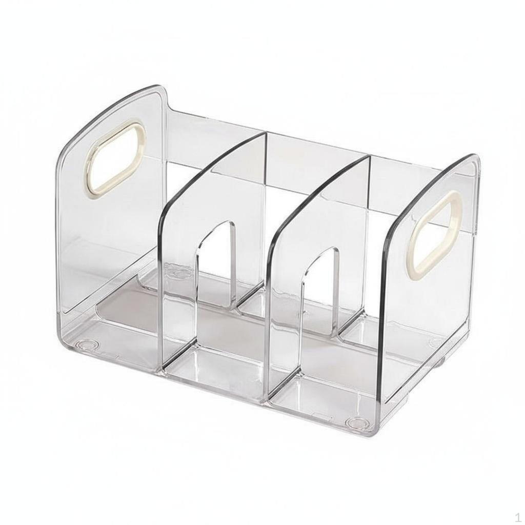 Expandable Bookend Transparent Book Holder SpaceSaving Desk Shelf for Students, Educators, School,