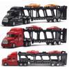 1/48 symulacja pojazdu transportowego odlewanego ciśnieniowo, aluminiowy model ciężarówki z lekkim efektem dźwiękowym, samochodzik-zabawka