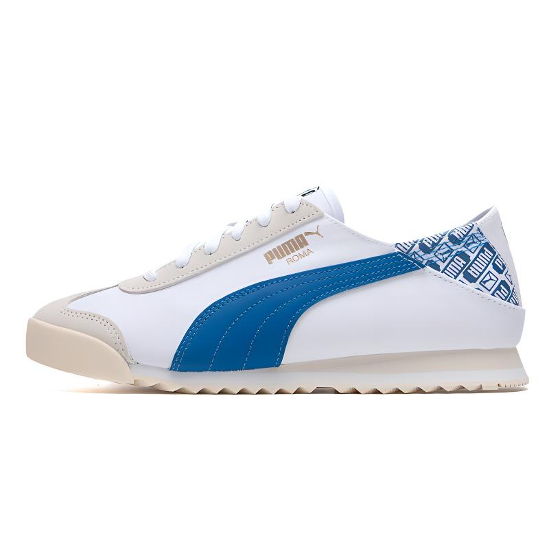 Puma Roma White Blue Print Unisex 398332-07 EU 35.5