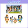 Bluey Família Bingo Brinquedos Pacote de 4 Peças Conjunto de Figuras de Ação Presente Perfeito para Crianças Coleção
