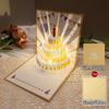 1/5Pcs Music Glowing Lighting Greeting Cards Birthday Blessing Postcard Handwritten Birthday Party Greeting Card