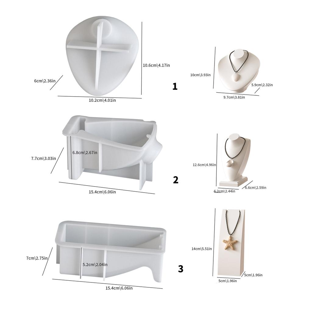 Silicone Jewelry Mould for Crafting Necklace Pendant Display Stand Aromatherapys Decoration Minimalist Designs