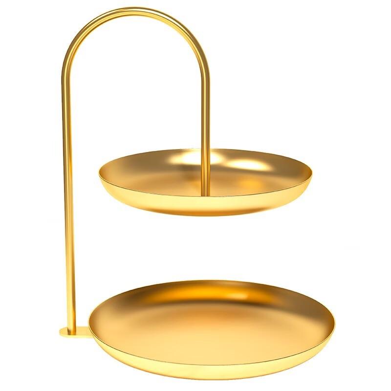 

H57 Легкий Люкс Двошаровий Металевий Сервірувальний Піднос