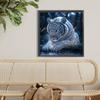 Flash Tiger Kit Complet de Peinture Diamant 5D à Forage Rond DIY pour Adultes Décoration de Maison Peinture Diamant Gem Art 40x40cm