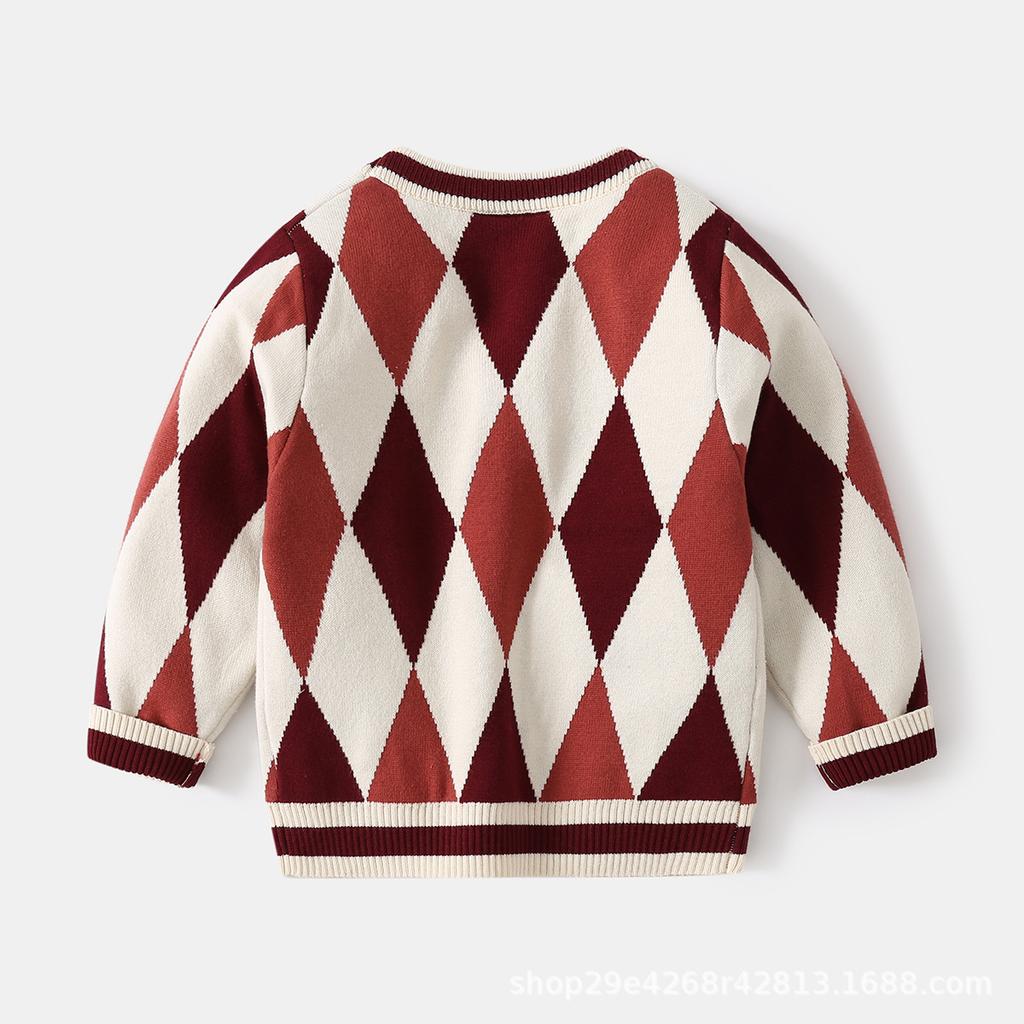 Kinderpullover 2026 neuer Kinderpullover Jungen Musterpullover Baby Unterhemd