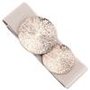 Solid Color Women Waist Belt Waistband Slimming Wide Elastic Belt Coat/Dress Accessories Chunky-Gold Discs Round Belts
