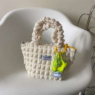 Portable Bubble Bag Women's Summer 2025 New Trendy Fashion Pleated Small Tote Bag Versatile Ins Shoulder Messenger Bag