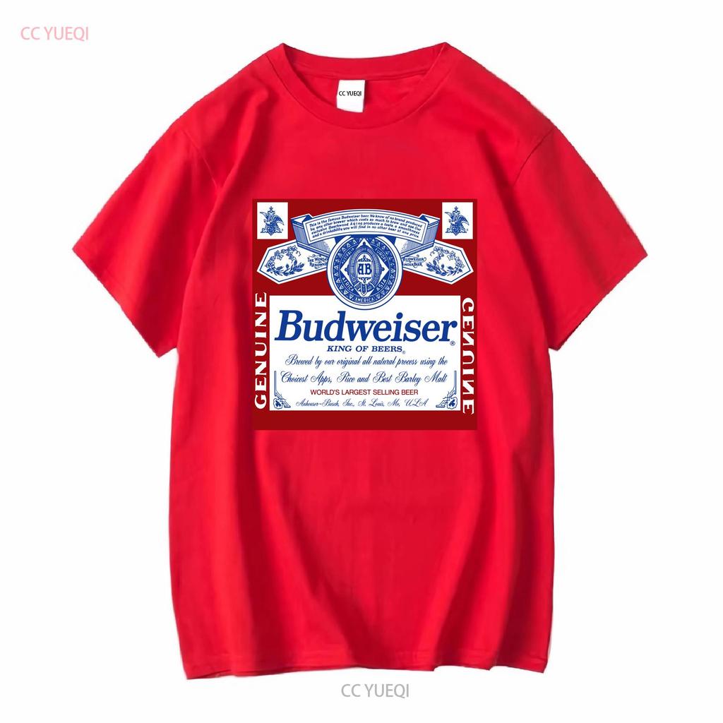 Officially Licensed Budweiser T Shirt Vintage Washed Designer Clothes Streetwear Casual Unisex Breathable Slightly Stretched