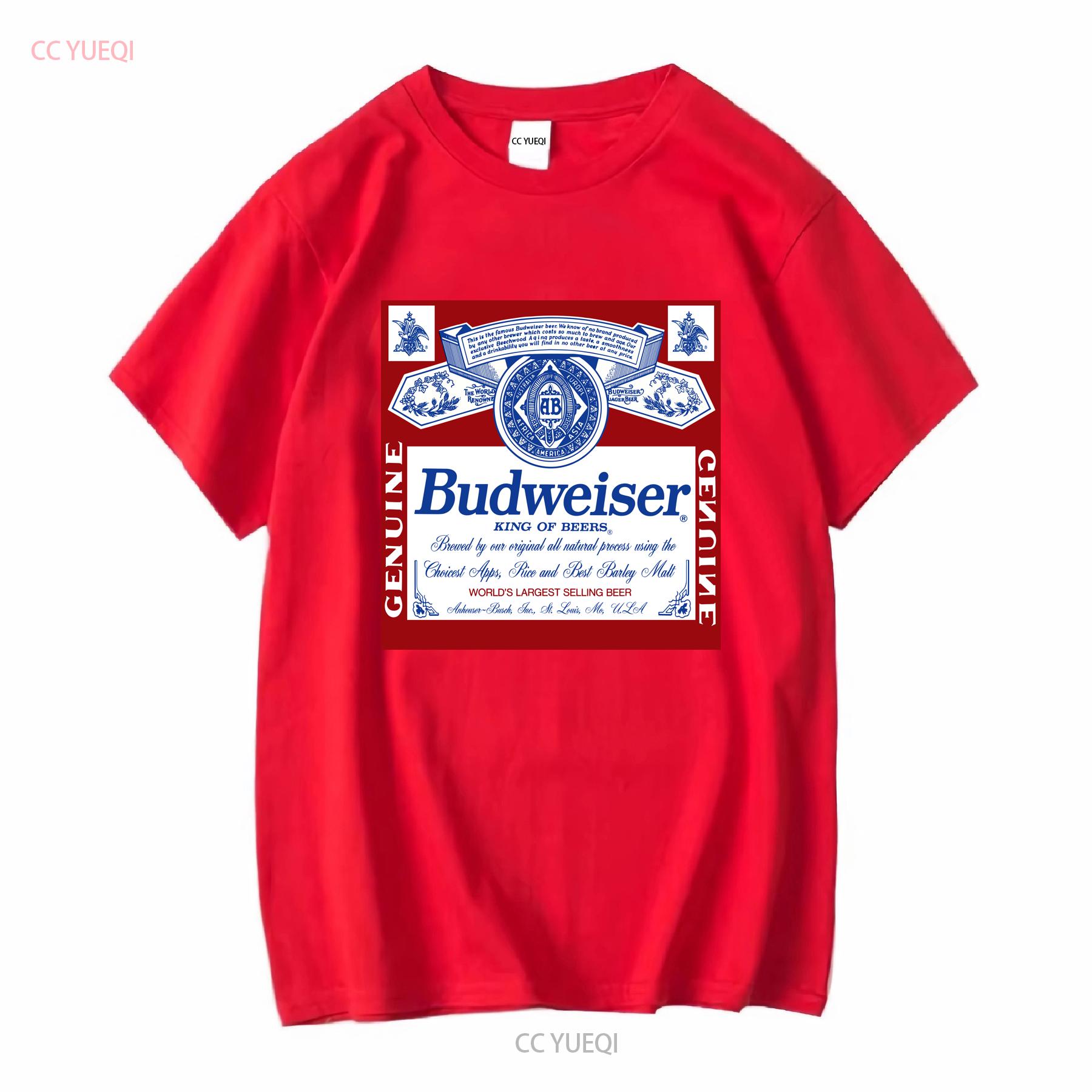 

Официально лицензированная футболка Budweiser винтажная выстиранная дизайнерская одежда уличная одежда повседневная унисекс дышащая слегка тянущаяся S