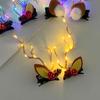Deer Horns LED Christmas Headband Branch Glowing Hair Clip Funny Christmas Antlers Hairpin  Girl