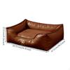 Hundebett, Wasserdicht, Reinigungsfähig, Rutschfeste Couch, Kleine Haustiercouch Karamellbraun 62*47*23cm