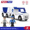 Sound & Light Track Car Police Station Fire Rescue Role-Play Toy for Kids