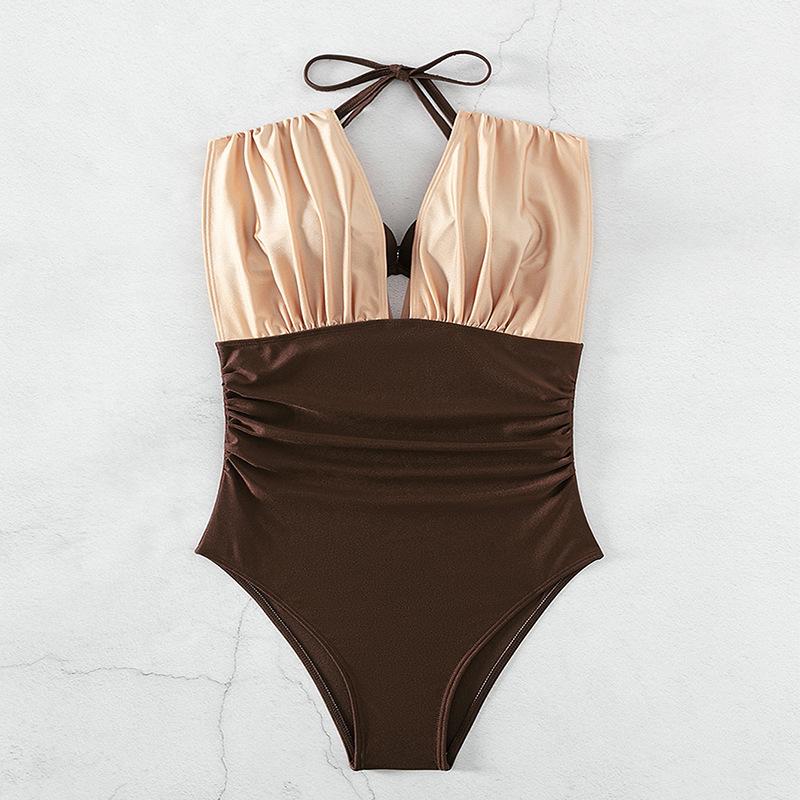 2025 European & American Lace-up Bikini Set: Women's Sexy One-Piece & Two-Piece Swimwear for Beach & Hot Springs