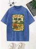 Life Is A Beach Printed Washed TShirt Women Cotton Oversized Tops Comfortable ONeck Distressed T Shirt Summer Womans Clothes