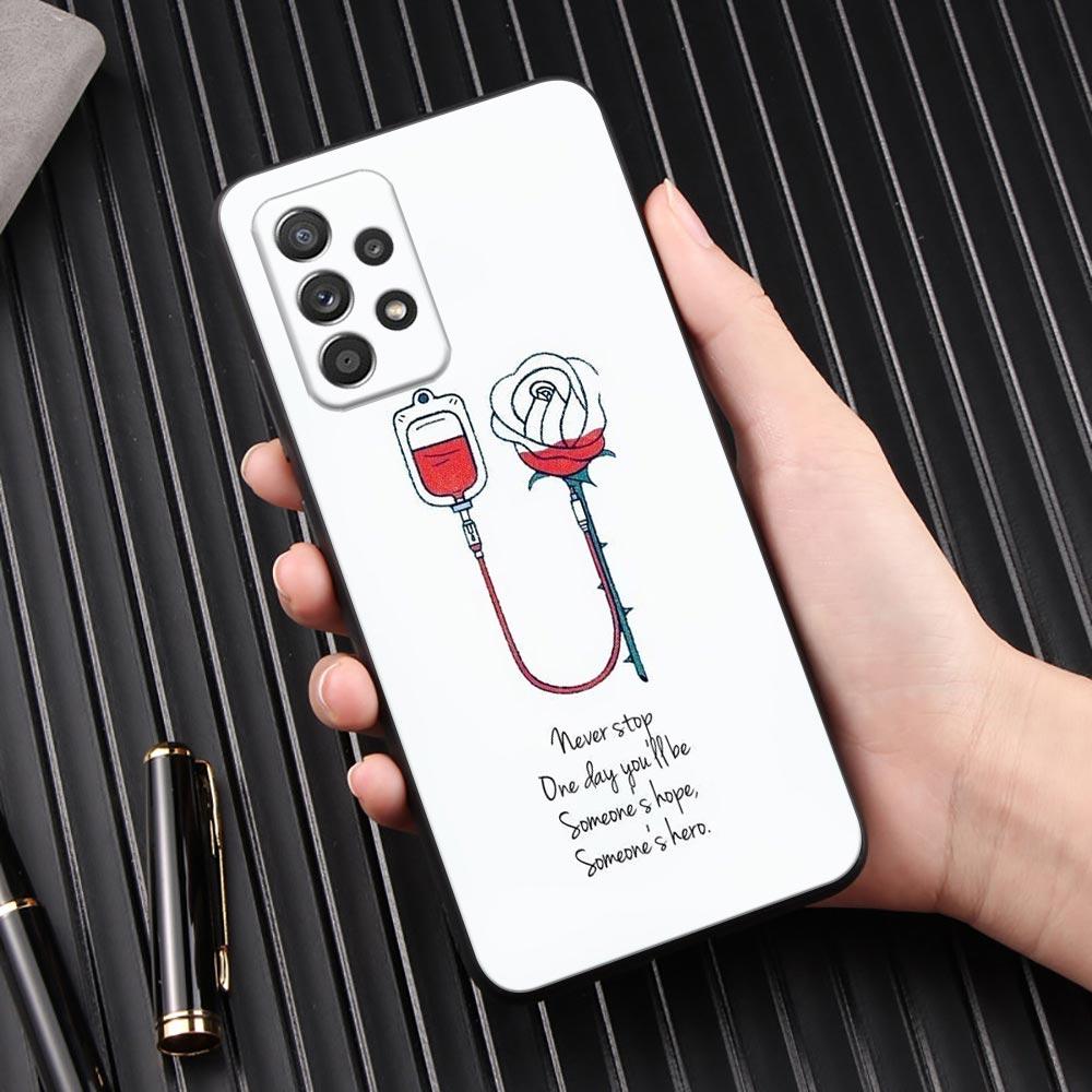 Nurse Medical Heart Stethoscope Phone Case For Samsung Galaxy A57 A56 A37 A55 A36 A26 A54 A52 A35 A34 A25 A17 A16 A15 A07 Cover
