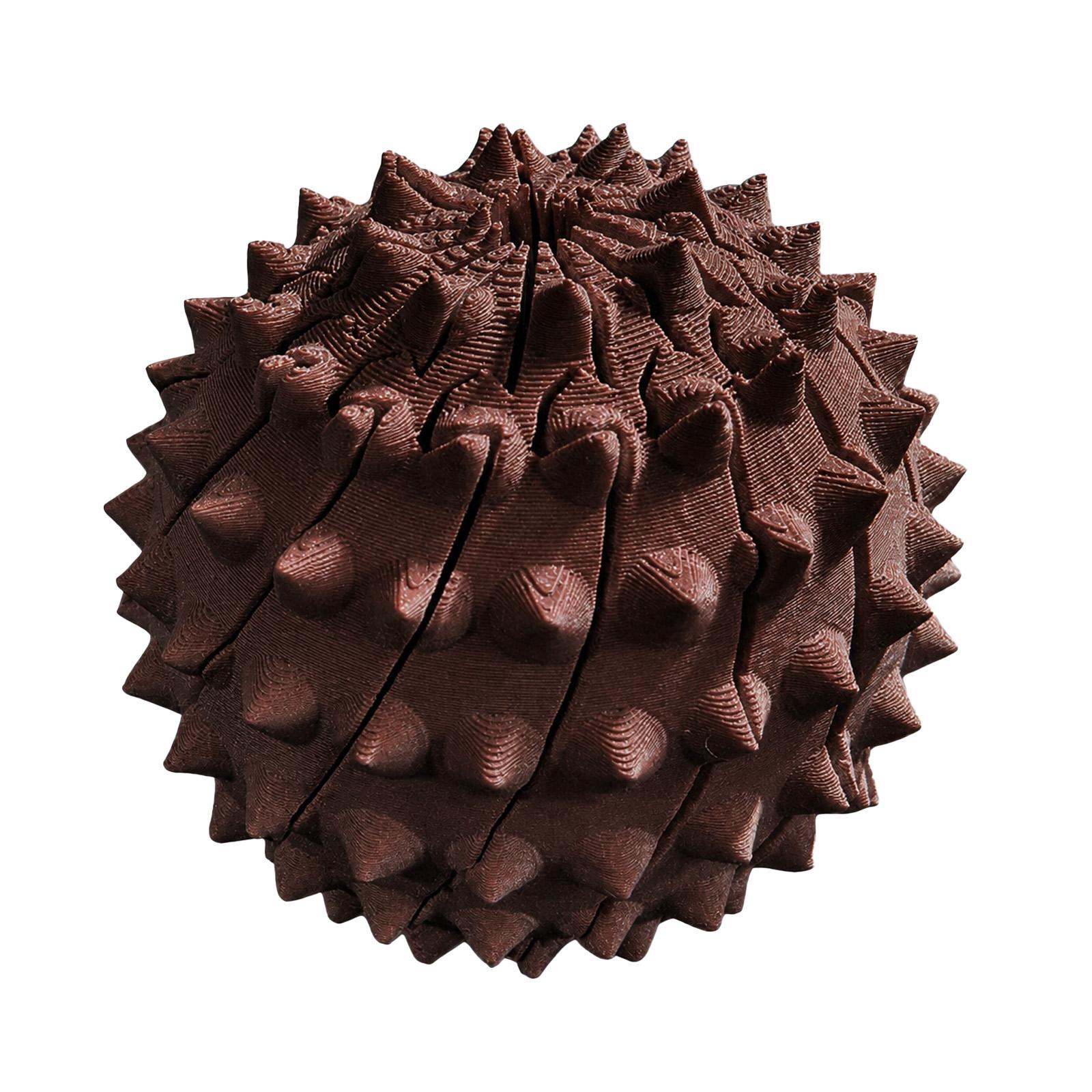 3D Printed Spiky Stress Ball, Sensory Toy, Puzzle for Adults One Size коричневый