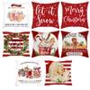 New Christmas Linen Pillow Cover Gingerbread Man Print Car Cushion Seat Pillow