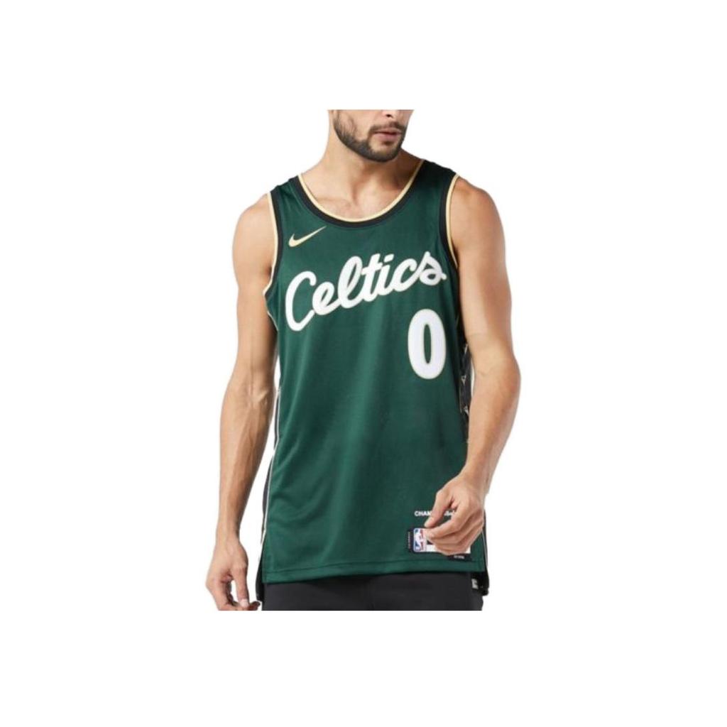 Nike Solid Color Boston Celtics Jason Tatum No. 0 Basketball Tank Top Men Tops Green DO9586-332