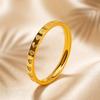 Elegant Full Circle Heart Ring: Fade-Resistant Gold Vacuum-Plated Titanium Steel, Korean Style Couple Ring, Women's Jewelry.