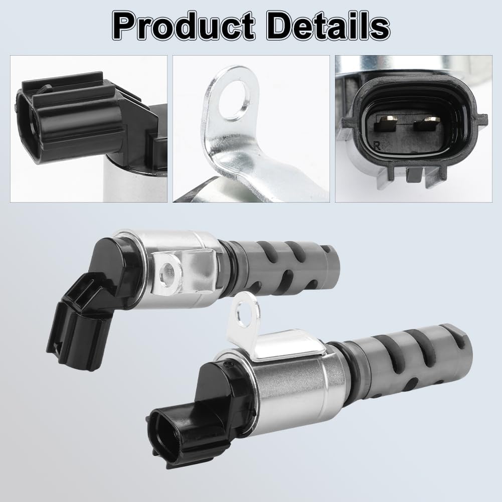 2PCS Engine Variable Valve Timing (VVT) Solenoid Intake Exhaust Compatible with Lexus ES300h GS200t Toyota Avalon Camry Corolla Highlander Scion iM