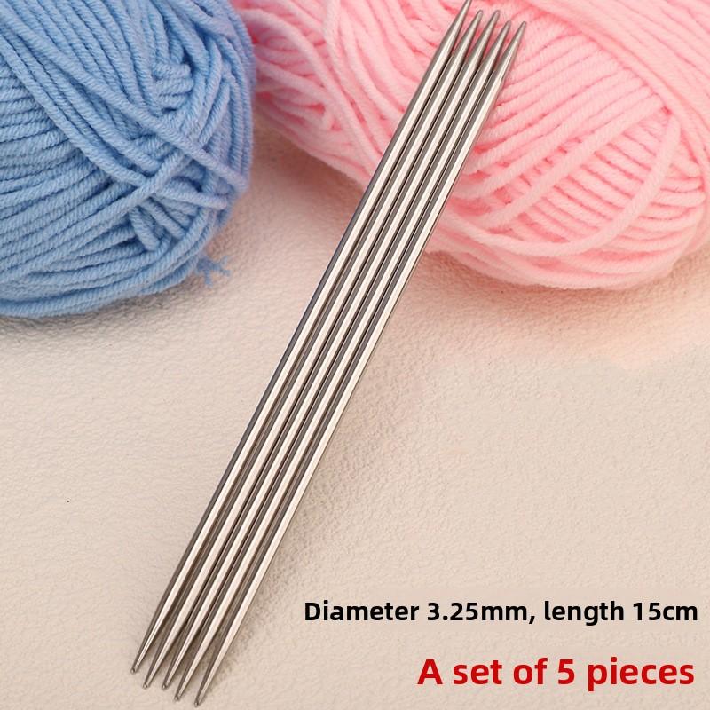 Agujas de tejer de acero inoxidable, Ganchos de ganchillo, Agujas de puño de 15 cm, Calcetines tejidos a mano, Herramientas especiales para tejer para hacer muñecas, Agujas cortas