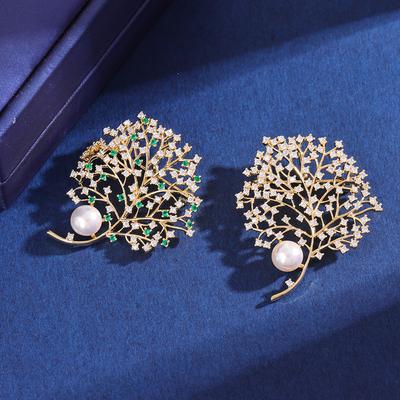 Senior-Broschen, Blumen-Blatt-Brosche, Anstecknadeln für Damen, Anzug-Anhänger, modische Broschen, Schmuck