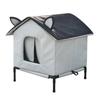 Outdoor Cat House Warm with Raised Legs Snug for Backyard