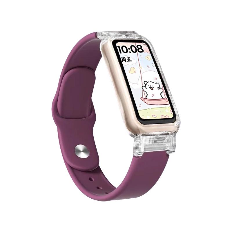 Прозрачный чехол+ремешок Для Huawei Band 10/9/9 NFC Аксессуары Спортивный силиконовый браслет для часов correa для Huawei Bands 8/8NFC Чехол