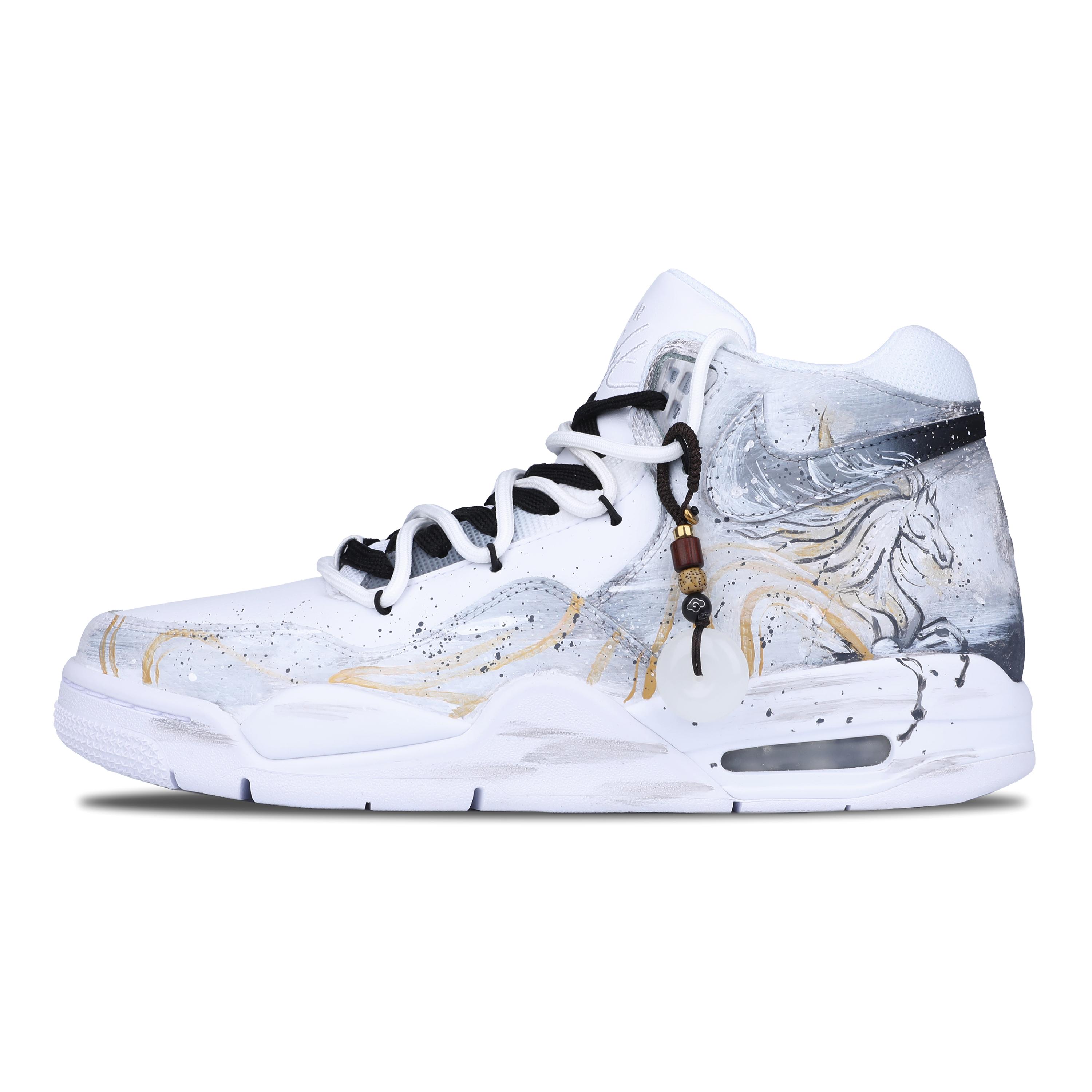 

Nike Flight Legacy Slip Resistant And Abrasion Resistant Coverage Mid top Vintage Basketball Shoes Unisex BQ4212-101(Team-1894) 42